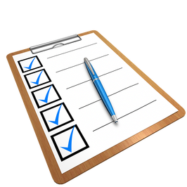 Validation Clipboard Checklist